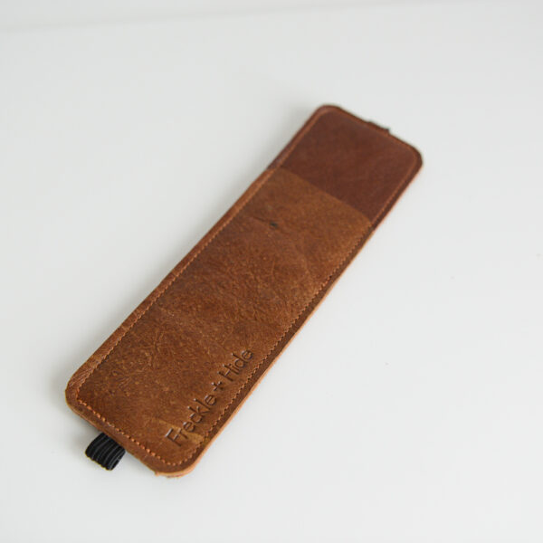 Reclaimed leather pen and pencil holder for journals, notebooks and diaries