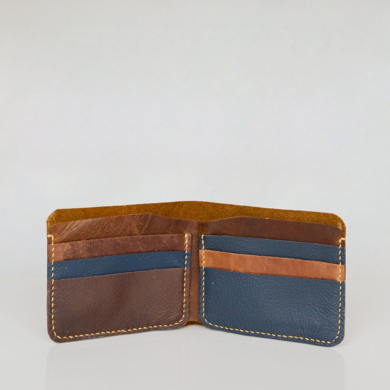 Zero waste wallet made from reclaimed and upcycled leather